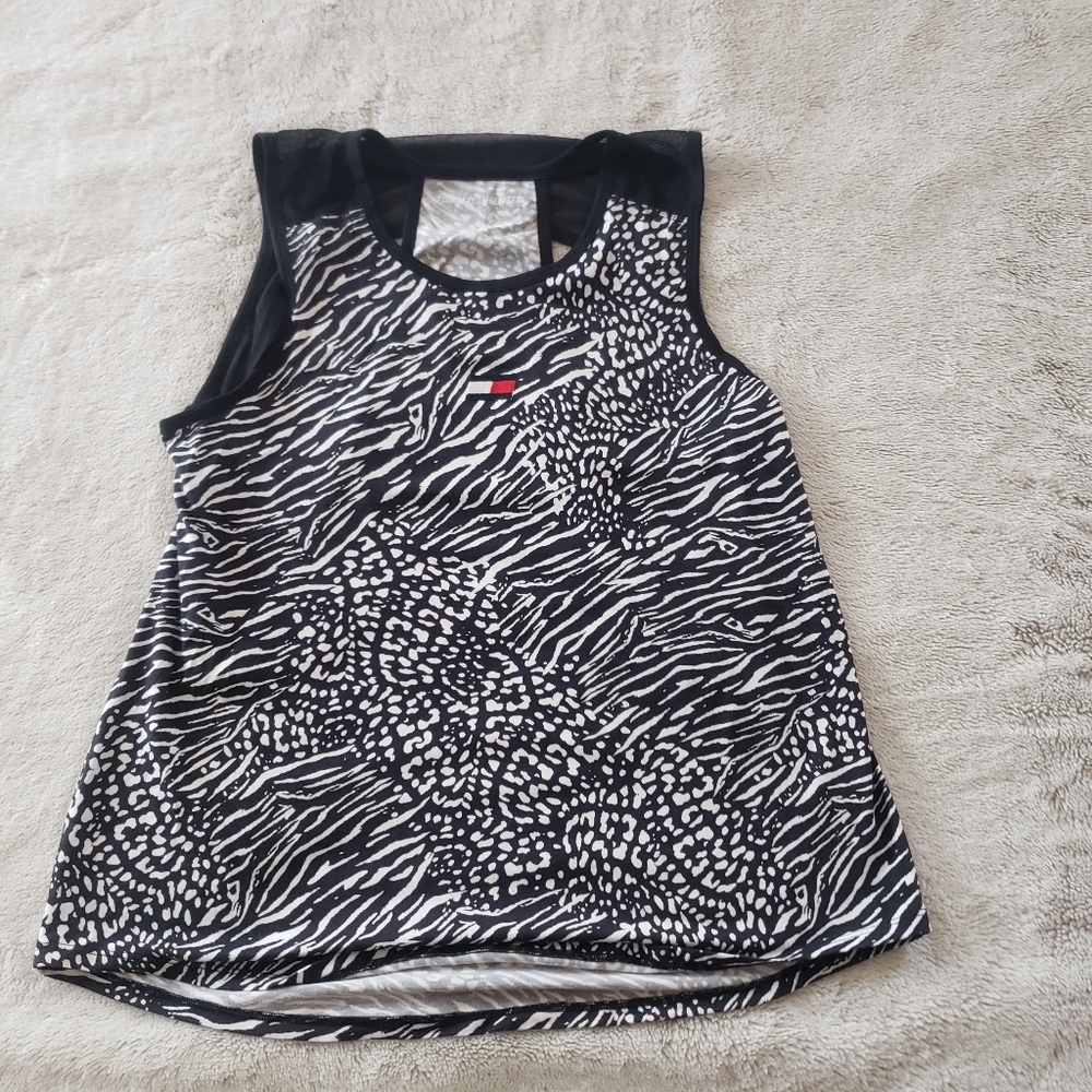 Tommy Hilfiger Zebra Print Sleeveless Top